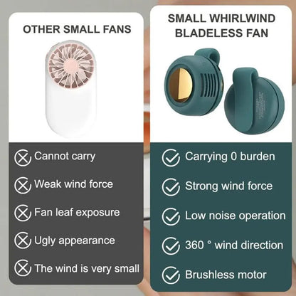 Portable Mini Fan, USB Rechargeable 3-Speed Adjustable Waist Fan, Rotatable Body Fan, Outdoor & Travel Fan, Office Use Fan, Rechargeable Wearable Fan, Rechargeable Personal Fan, USB Charging Fan