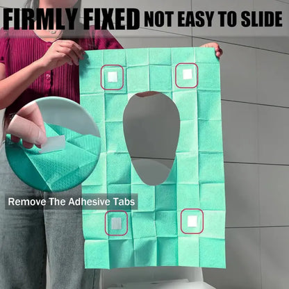 Disposable Toilet Seat Covers - Travel Size Individually Wrapped Seat Protectors for Public Restrooms.
