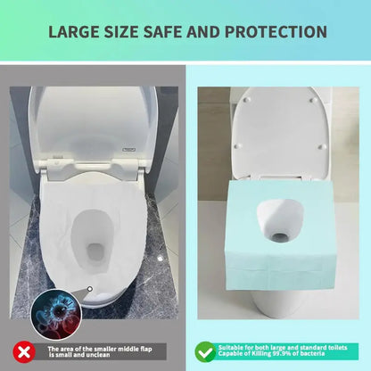 Disposable Toilet Seat Covers - Travel Size Individually Wrapped Seat Protectors for Public Restrooms.